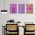 Set 3 tablouri afise muzica stil hippie - Dimensiune multicanvas: 3 tablouri 80x120 cm