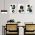 Set 3 tablouri forme geometrice multicanvas - Dimensiune multicanvas: 3 tablouri 50x70 cm