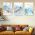 Set 3 tablouri canvas abstract imitatie marmura - Dimensiune multicanvas: 3 tablouri 40x60 cm