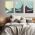 Set 3 tablouri Boho peisaj marin - Dimensiune multicanvas: 3 tablouri 30x45 cm