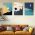Set 3 tablouri Boho peisaj munte - Dimensiune multicanvas: 3 tablouri 30x45 cm