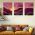 Set 3 tablouri Boho peisaj munte apus - Dimensiune multicanvas: 3 tablouri 50x70 cm
