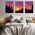 Set 3 tablouri Boho peisaj munte brazi apus - Dimensiune multicanvas: 3 tablouri 60x90 cm
