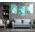Set 3 tablouri imitatie marmura albastru - Dimensiune multicanvas: 3 tablouri 50x70 cm