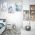 Set 3 tablouri abstract imitatie marmura albastru auriu - Dimensiune multicanvas: 3 tablouri 30x45 cm