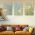 Set 3 tablouri canvas abstract imitatie marmura - Dimensiune multicanvas: 3 tablouri 60x90 cm