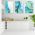 Set 3 tablouri abstract imitatie marmura albastru auriu - Dimensiune multicanvas: 3 tablouri 50x70 cm