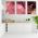 Set 3 tablouri abstract imitatie marmura roz auriu - Dimensiune multicanvas: 3 tablouri 30x45 cm