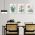 Set 3 tablouri Boho forme abstracte geometrice - Dimensiune multicanvas: 3 tablouri 60x90 cm