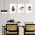 Set 3 tablouri Boho minimalism flori portret femeie - Dimensiune multicanvas: 3 tablouri 50x70 cm