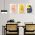Set 3 tablouri Boho minimalism forme abstracte - Dimensiune multicanvas: 3 tablouri 30x45 cm