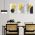 Set 3 tablouri Boho minimalism forme abstracte - Dimensiune multicanvas: 3 tablouri 30x45 cm