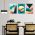 Set 3 tablouri Boho minimalism peisaje abstracte - Dimensiune multicanvas: 3 tablouri 30x45 cm
