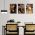 Set 3 tablouri canvas abstract imitatie marmura - Dimensiune multicanvas: 3 tablouri 40x60 cm