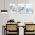 Set 3 tablouri canvas abstract imitatie marmura - Dimensiune multicanvas: 3 tablouri 40x60 cm