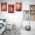Set 3 tablouri canvas abstract imitatie marmura - Dimensiune multicanvas: 3 tablouri 40x60 cm
