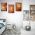 Set 3 tablouri canvas abstract imitatie marmura - Dimensiune multicanvas: 3 tablouri 80x120 cm