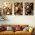 Set 3 tablouri marmura auriu maro - Dimensiune multicanvas: 3 tablouri 50x70 cm