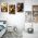 Set 3 tablouri marmura auriu maro - Dimensiune multicanvas: 3 tablouri 30x45 cm