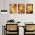 Set 3 tablouri canvas abstract imitatie marmura - Dimensiune multicanvas: 3 tablouri 40x60 cm