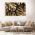 Frunze aurii tropicale tablou - Material produs:: Tablou canvas pe panza CU RAMA, Dimensiunea:: 50x70 cm