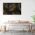 Frunze aurii tropicale tablou - Material produs:: Tablou canvas pe panza CU RAMA, Dimensiunea:: 60x80 cm