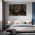 Frunze aurii tropicale tablou - Material produs:: Tablou canvas pe panza CU RAMA, Dimensiunea:: 60x80 cm