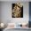 Frunza Aurie Monstera Tablou - Material produs:: Tablou canvas pe panza CU RAMA, Dimensiunea:: 70x100 cm