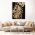 Frunza Aurie Monstera Tablou - Material produs:: Tablou canvas pe panza CU RAMA, Dimensiunea:: 70x100 cm