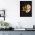 Frunza Aurie Monstera Tablou - Material produs:: Tablou canvas pe panza CU RAMA, Dimensiunea:: 60x90 cm