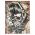 Barber Shop Tablou Craniu Vintage - Material produs:: Tablou canvas pe panza CU RAMA, Dimensiunea:: 30x40 cm