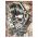 Barber Shop Tablou Craniu Vintage - Material produs:: Tablou canvas pe panza CU RAMA, Dimensiunea:: 80x120 cm