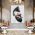 Barber Shop Tablou Craniu Vintage - Material produs:: Tablou canvas pe panza CU RAMA, Dimensiunea:: 20x30 cm