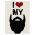 Barber Store Tablou I love my beard - Material produs:: Poster pe hartie FARA RAMA, Dimensiunea:: 80x120 cm