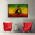 Tablou afis Bob Marley cantaret 2307 - Material produs:: Poster pe hartie FARA RAMA, Dimensiunea:: A3 29,7x42 cm