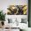 Tablou abstract imitatie marmura, auriu, albastru 1855 - Material produs:: Poster pe hartie FARA RAMA, Dimensiunea:: 60x120 cm