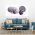 Tablou Boho minimalist forme geometrice, mov 1761 - Material produs:: Tablou canvas pe panza CU RAMA, Dimensiunea:: 40x80 cm