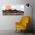 Tablou Boho minimalist peisaj maro portocaliu 1764 - Material produs:: Tablou canvas pe panza CU RAMA, Dimensiunea:: 70x140 cm