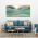 Tablou Boho peisaj minimalist verde crem 1765 - Material produs:: Poster pe hartie FARA RAMA, Dimensiunea:: 70x140 cm