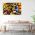 Tablou abstract pictura ulei cuplu stil cubism, galben 1968 - Material produs:: Poster pe hartie FARA RAMA, Dimensiunea:: 80x120 cm