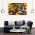 Tablou abstract pictura ulei cuplu stil cubism, galben 1968 - Material produs:: Poster pe hartie FARA RAMA, Dimensiunea:: 80x120 cm