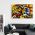 Tablou abstract pictura ulei cuplu stil cubism, galben 1968 - Material produs:: Poster pe hartie FARA RAMA, Dimensiunea:: 80x120 cm