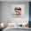 Tablou 3D buze gura topindu-se roz, alb 1630 - Material produs:: Tablou canvas pe panza CU RAMA, Dimensiunea:: 40x40 cm