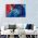 Tablou abstract imitatie marmura, albastru, rosu 1418 - Material produs:: Poster pe hartie FARA RAMA, Dimensiunea:: a4-21x297-cm