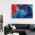 Tablou abstract imitatie marmura, albastru, rosu 1418 - Material produs:: Poster pe hartie FARA RAMA, Dimensiunea:: a4-21x297-cm
