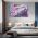 Tablou abstract imitatie marmura, auriu, mov 1417 - Material produs:: Poster pe hartie FARA RAMA, Dimensiunea:: 50x70 cm