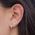 Cercel ear cuff argint 925, JW986, model 3 cercuri, placat cu rodiu