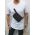 Tricou barbati slim fit lung, alb cu borseta Street Style -TR51