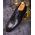 Pantofi cu siret barbatesti, negri, one cut - P1710