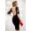 Rochie conica de seara Fofy cu aplicatii din broderie si spatele gol